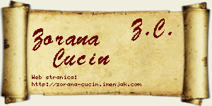 Zorana Cucin vizit kartica